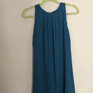 Teal knee-length swing dress